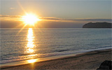 Un tramonto tipico dalle spiagge di Marina di Camerota